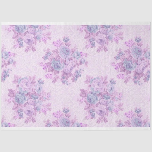 Vintage Elegant Modern Floral Tissue Paper (Front)