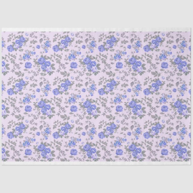 Vintage Elegant Modern Floral Tissue Paper (Front)