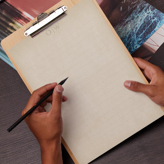 Vintage Elegant Old Paper Initial Lined Letterhead