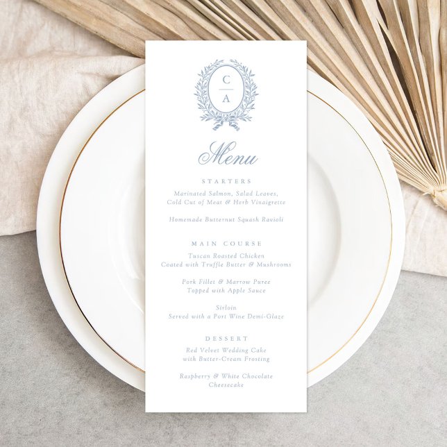 Vintage Elegant Olive Leaf Botanical Wreath Menu (Creator Uploaded)