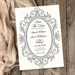Vintage elegant ornate invitation