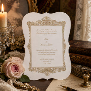 Vintage Elegant Ornate Victorian Era Border Invitation