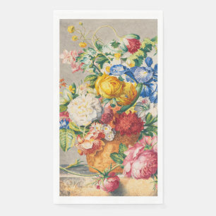 Vintage Elegant Pastel Floral Botanical Wall Art Napkin