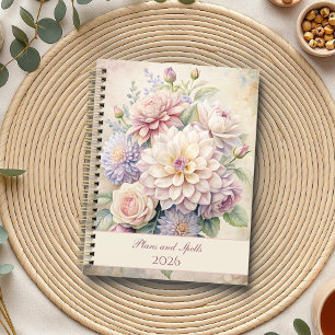 Vintage Elegant Pastel Flowers Planner