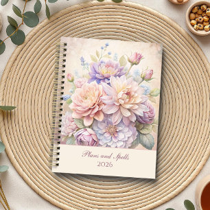 Vintage Elegant Pastel Wildflowers Planner