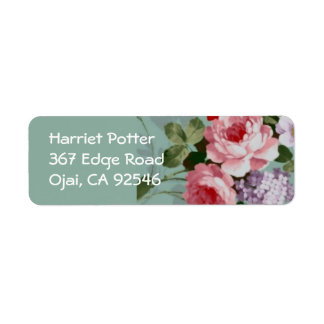 Vintage Elegant Pink Red Roses