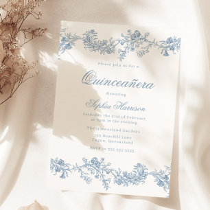 Vintage Elegant Quinceanera 15th Party Invitation