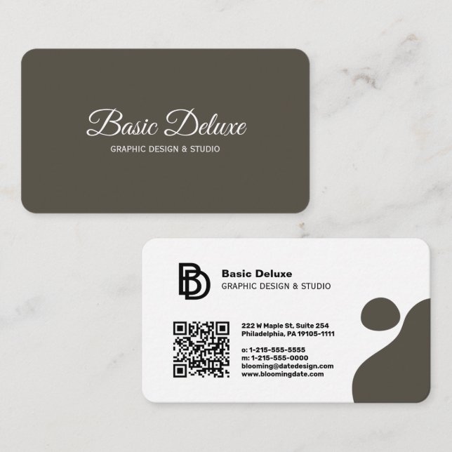 Vintage Elegant Retro – Modern  Business Card (Front/Back)