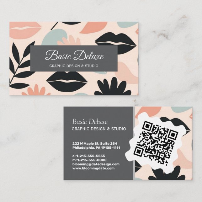 Vintage Elegant Retro – Modern  Business Card (Front/Back)