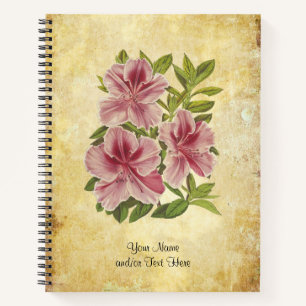 Vintage Elegant Rhododendron Notebook