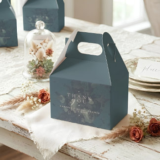 Vintage Elegant Rustic Teal Bridal Shower Favour Box