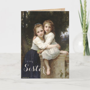 Vintage Elegant Sister Birthday Card