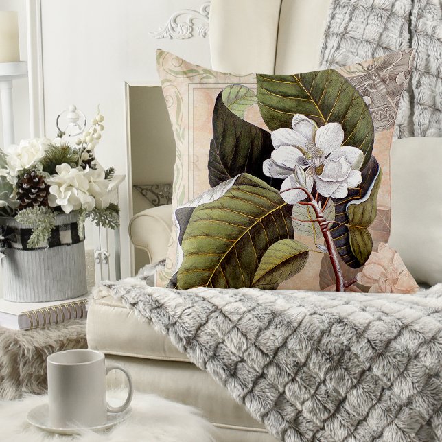 Vintage Elegant Southern Magnolia Chic Cushion (Creator Uploaded)