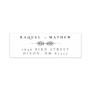 Vintage Elegant Wedding Couple Return Address Self-inking Stamp