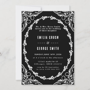 Vintage Elegant Wedding Invitation