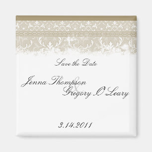 Vintage Elegant Wedding Magnets