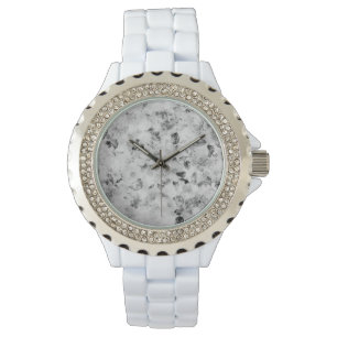 Vintage elegant white grey roses floral watch