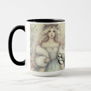 Vintage Elegant Winter Princess Fairytale Mug