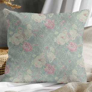 Vintage Elegant Woven Herringbone Floral Pattern Cushion