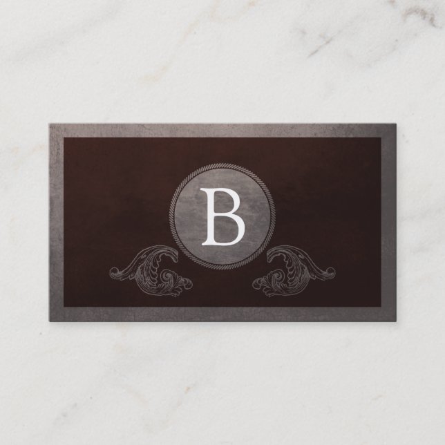 Vintage Elements (cabernet red) Business Card (Front)
