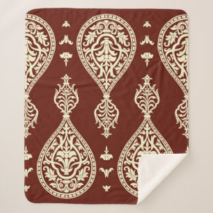 Vintage elements on a dark background sherpa blanket