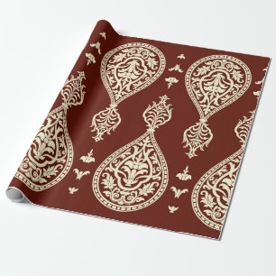 Vintage elements on a dark background wrapping paper