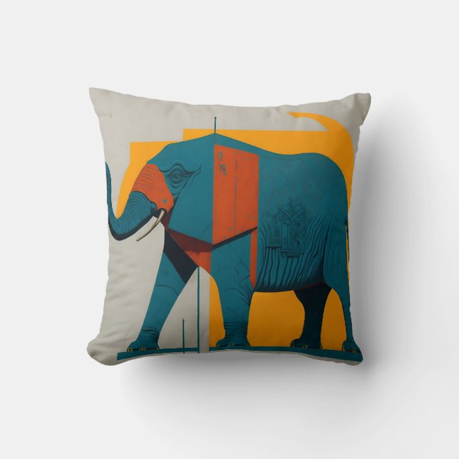 vintage elephant 3 cushion (Front)