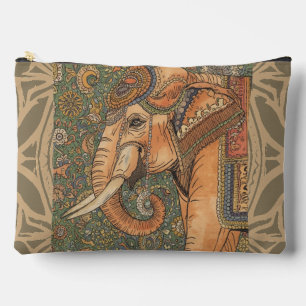 Vintage Elephant, Antique Elephant, Motif Art Thro Accessory Pouch