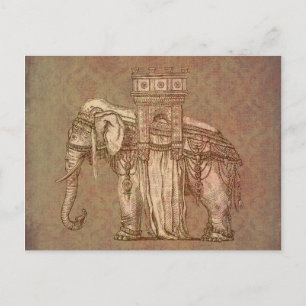 Vintage Elephant Bastille Postcard