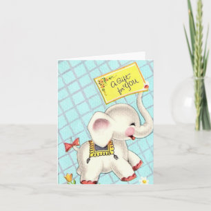Vintage Elephant Card