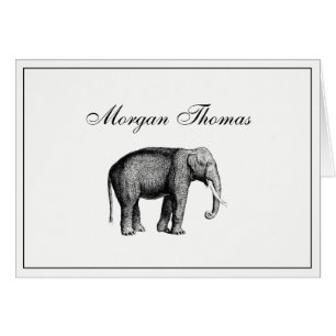 Vintage Elephant Drawing