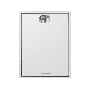 Vintage Elephant Drawing Notepad