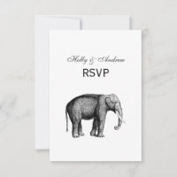 Vintage Elephant Drawing