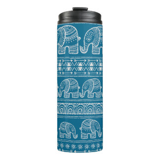 Vintage Elephant Frame Illustration Thermal Tumbler