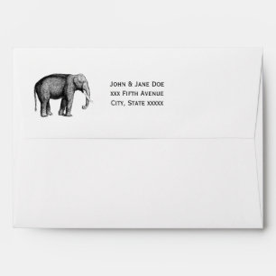 Vintage Elephant Place Card Envelopes