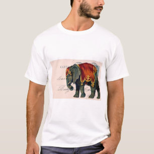 Vintage Elephant Postcard Digital Art T-Shirt