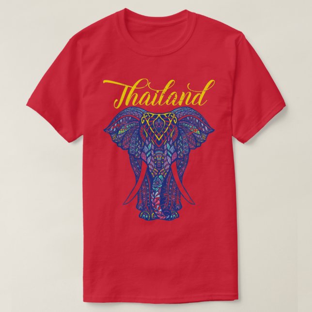Vintage Elephant Thailand T-Shirt (Design Front)