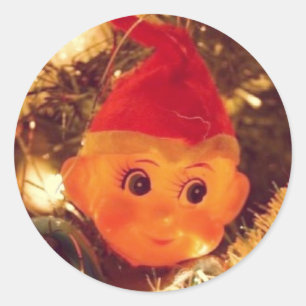 Vintage Elf Christmas Stickers
