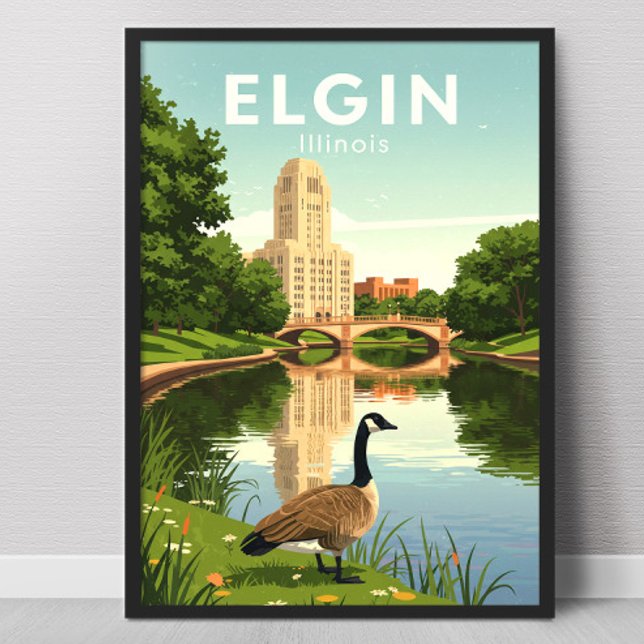 Vintage Elgin Illinois Poster (Creator Uploaded)