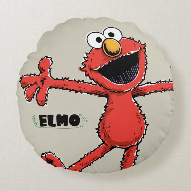 Vintage Elmo Round Cushion (Front)