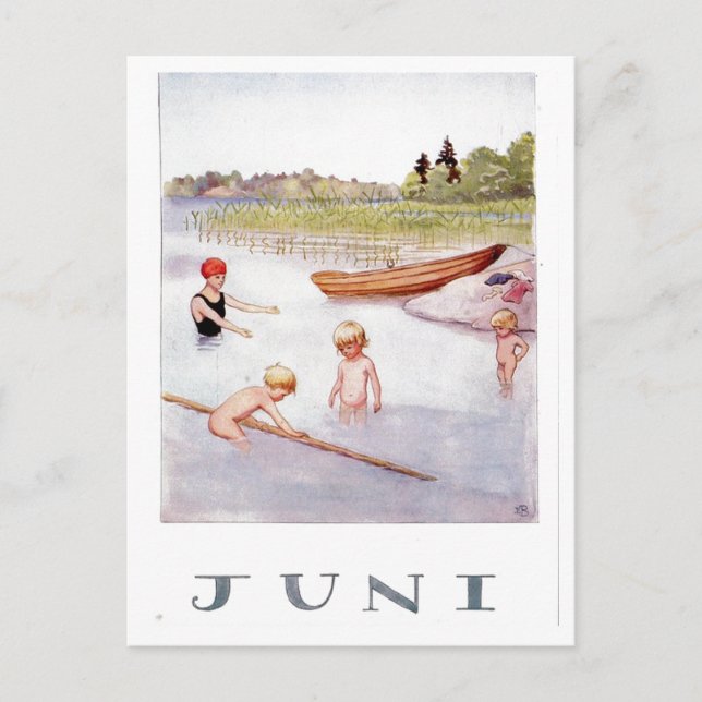 Vintage Elsa Beskow June Postcard (Front)