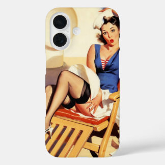Vintage Elvgren Cruise Ship Retro Pin Up Girl iPhone 16 Case