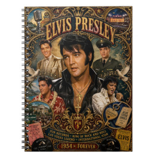 Vintage Elvis Presley Tribute Spiral Notebook -