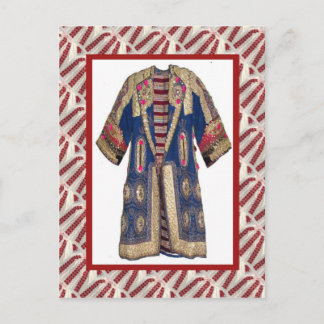 Vintage emboidered folk costume coat 3 postcard