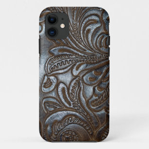 Vintage Embossed Brown Leather Case-Mate iPhone Ca Case
