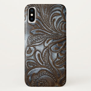 Vintage Embossed Brown Leather Case-Mate iPhone Case