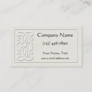 Vintage Embossed Floral Mediaeval Business Card