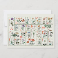 Vintage embroidery alphabet sampler | Wildflowers