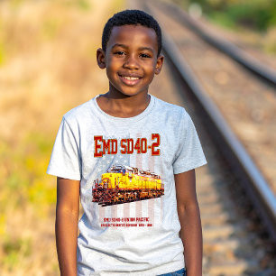 Vintage EMD SD40-2 Diesel Locomotive American flag T-Shirt