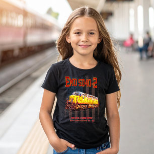Vintage EMD SD40-2 Diesel Locomotive American flag T-Shirt